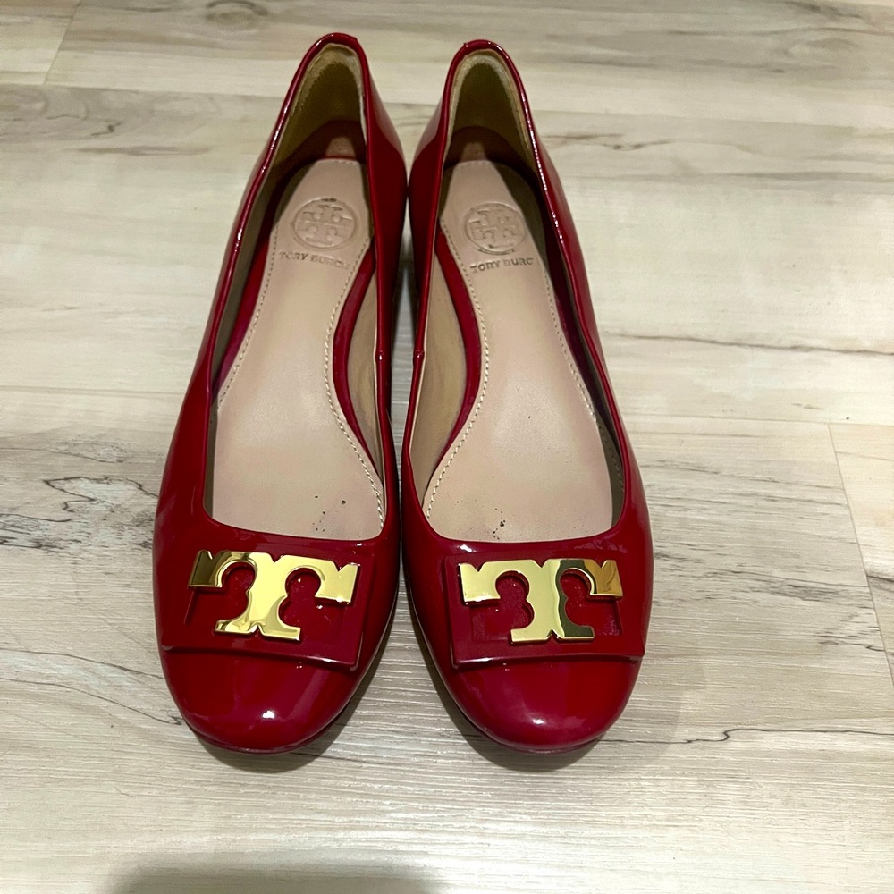 Tory Burch Red Ballet Flats